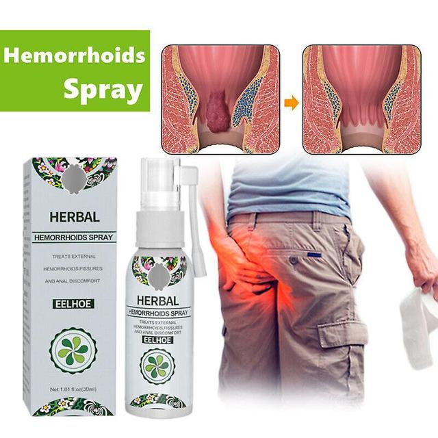 Szlykj 3x 30ml Hemorrhoid Spray Natural Herbal Essence No Stimulation Relief on Productcaster.