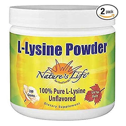 Nature's Life L-Lysine Poeder, Niet-gearomatiseerd 200 GRAM (Pak van 3) on Productcaster.