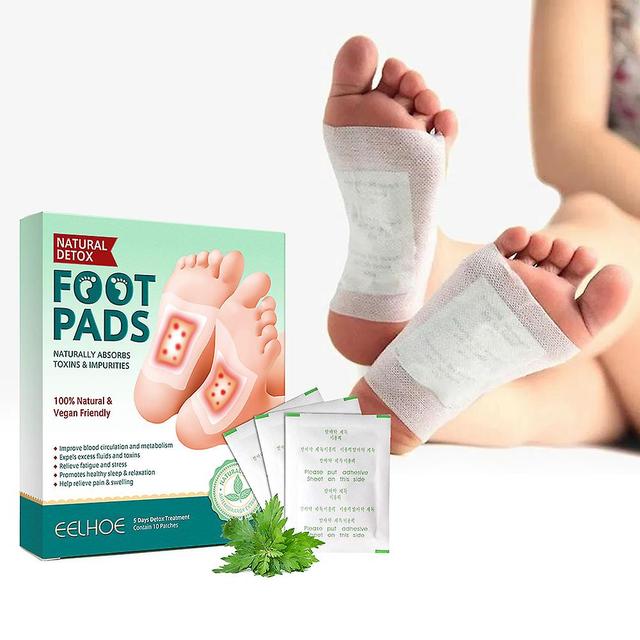 10pcs Detox Foot Patches Natural Foot Care Stress Relief Patches For Improve Sleep Metabolism Blood Circulation,increase Energy on Productcaster.