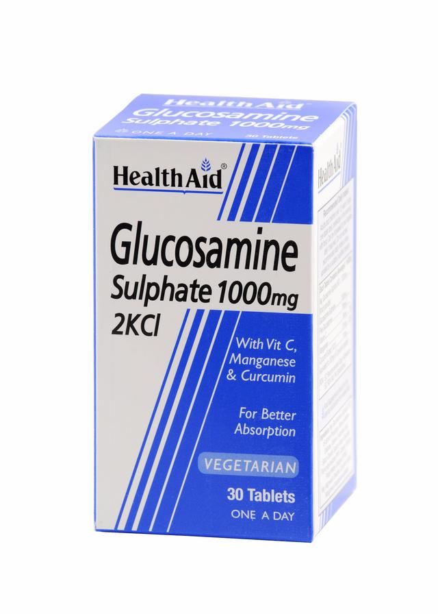 Health Aid Sundhed støtte Glucosamin sulfat 1000mg, 30 tabletter on Productcaster.