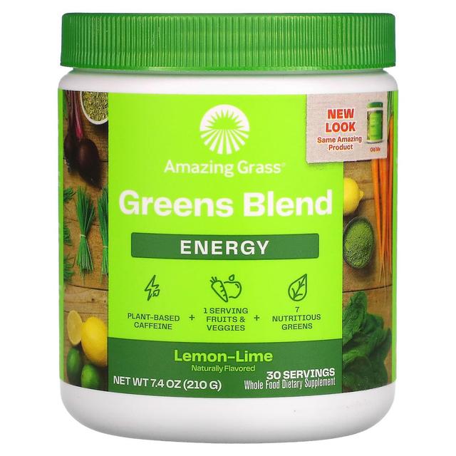 Amazing Grass, Greens Blend, Energie, Citroen Limoen, 7,4 oz (210 g) on Productcaster.