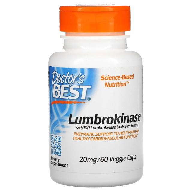 Doctor's Best, Lumbrokinase, 20 mg, 60 vegetarische Kapseln on Productcaster.