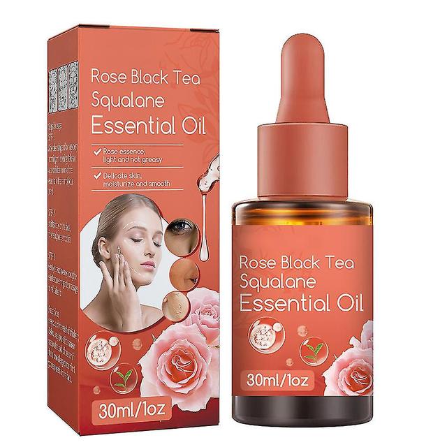 Rose Black Tea Squalane Oil Hydrating Anti Wrinkle Facial Solution Foryngende Brightening Face Serum 1PC on Productcaster.