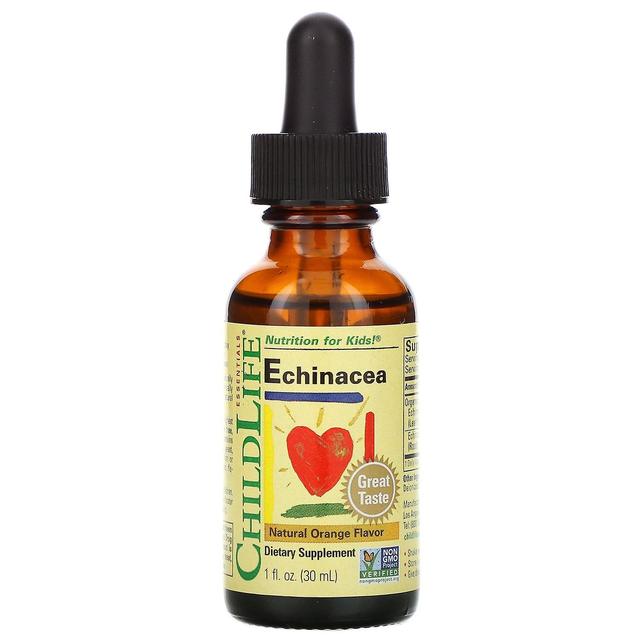 ChildLife, Essentials, Echinacea, Natural Orange Flavor, 1 fl oz (30 ml) on Productcaster.