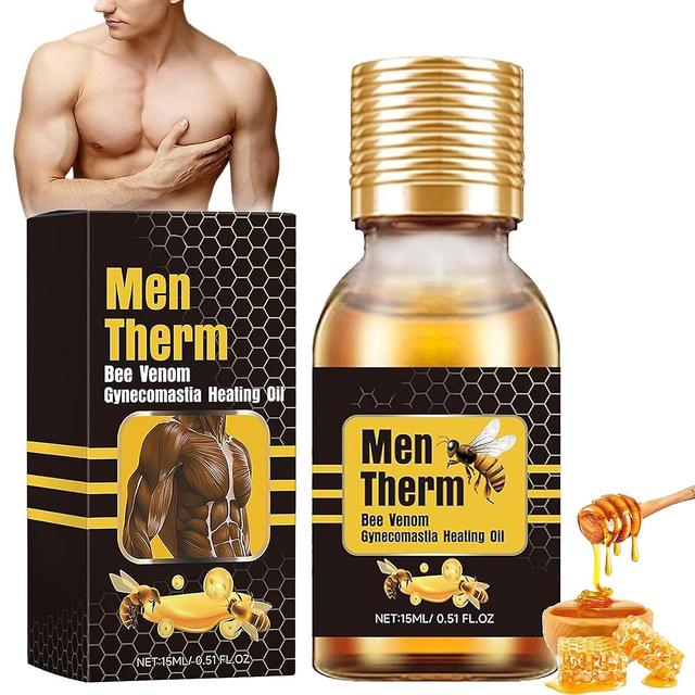 Denstyle MenTherm Bee Venom Gynecomastia Heating Oil, Men Therm Bee Venom Oil, Mentherm Bee Venom Gel, Can Help Strengthen The Chest Muscles 1pcs on Productcaster.