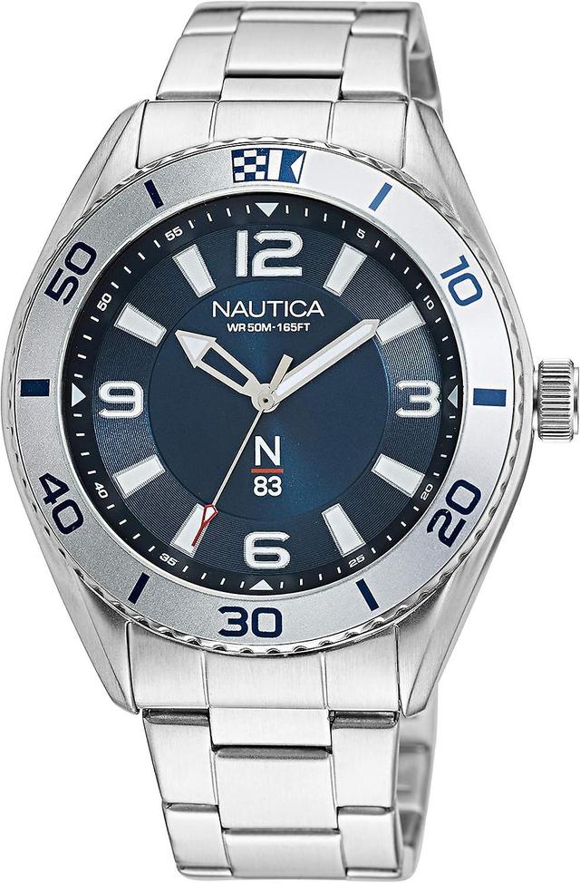 Nautica Men's Watch NAPFWS129 Silver and Blue on Productcaster.