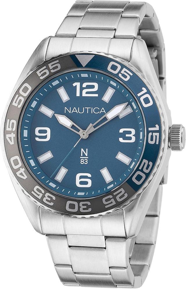 Nautica Men's Watch NAPFWS307 Silver and Blue on Productcaster.