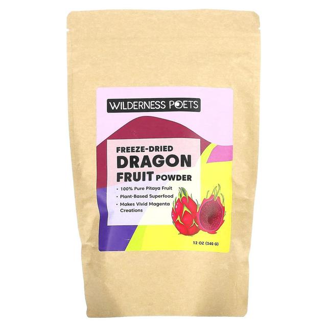 Wilderness Poets LLC, Freeze Dried Dragon Fruit Powder, Pink Pitaya, 12 oz (340 g) on Productcaster.