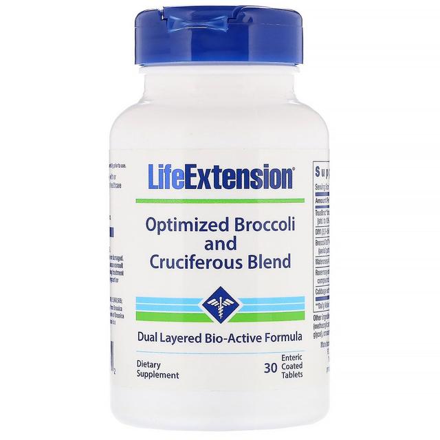 Life Extension, Optimized Broccoli and Cruciferous Blend, 30 Enteric Coated Tabl on Productcaster.