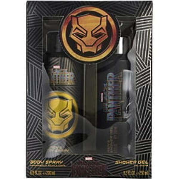 Black Panther PANTERA NEGRA por Marvel BODY SPRAY 6.8 OZ & GEL DE BANHO 8.5 OZ Para Homens Preto on Productcaster.