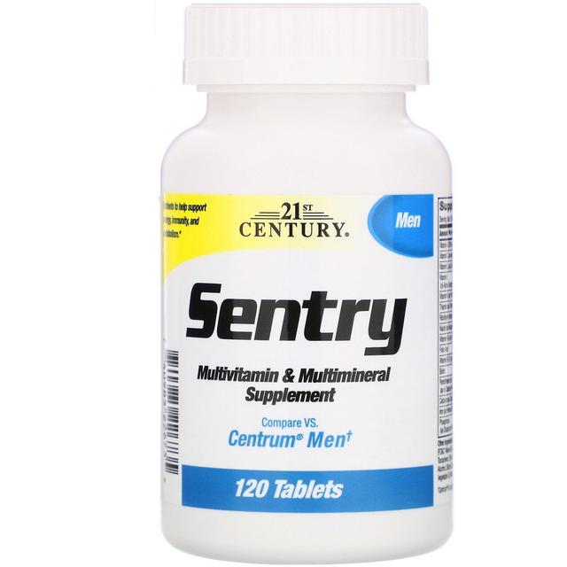 21st Century 21e eeuw, Sentry Men, Multivitamine & Multimineral Supplement, 120 Tabletten on Productcaster.