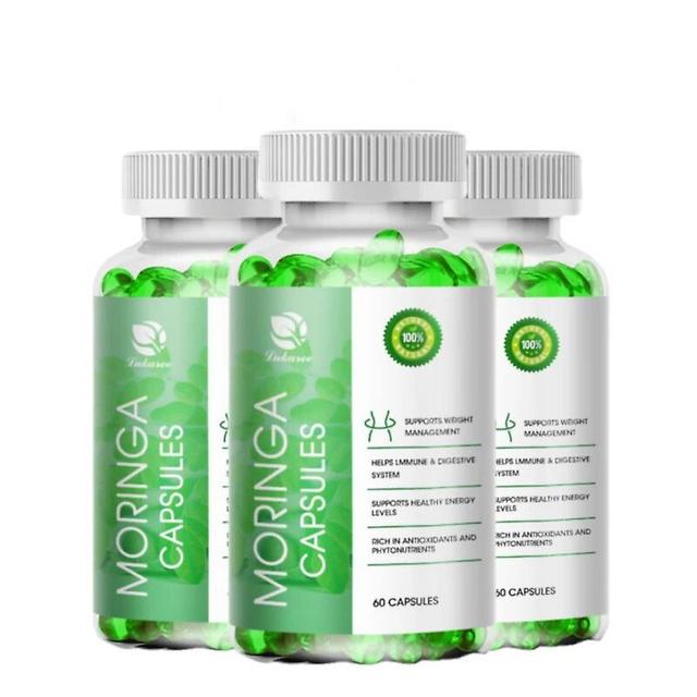 Organic Green Moringa Capsules Powerful Beauty Health Supplement Immune System and Heart Health Bones and Teeth HealthTIB TIB . 3bottle of 60pcs on Productcaster.