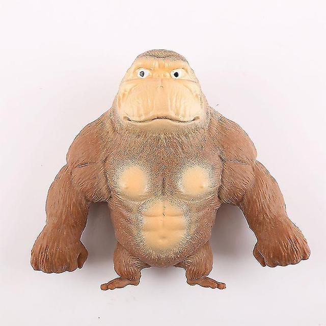 Kreatívna nová hnedá opička Tpr Stretch Gorilla Toy Squeeze hračka pre deti Úľava od stresu dospelých, 100% Brown 15*12 on Productcaster.