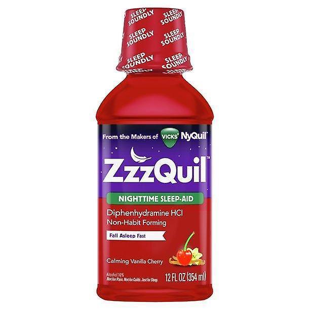 Vicks zzzquil líquido de ayuda para dormir nocturno, cereza de vainilla, 12 fl oz on Productcaster.