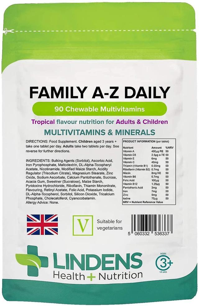 Lindens Multivitamins Family A-Z Daily - 90 Chewable Tablets on Productcaster.