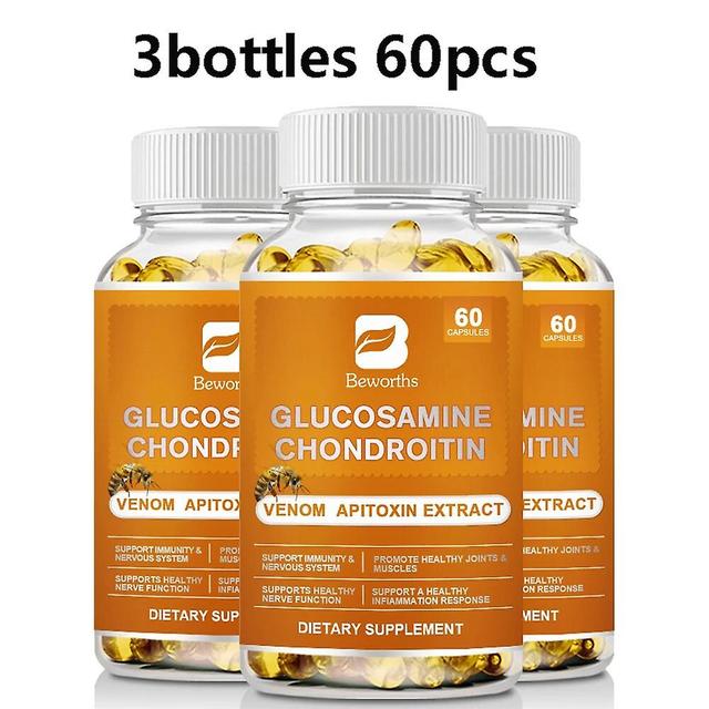 Tib Natural Bee Venom Extract Capsules Glucosamine Chondroitin Supplements Tib 3bottles 60pcs on Productcaster.