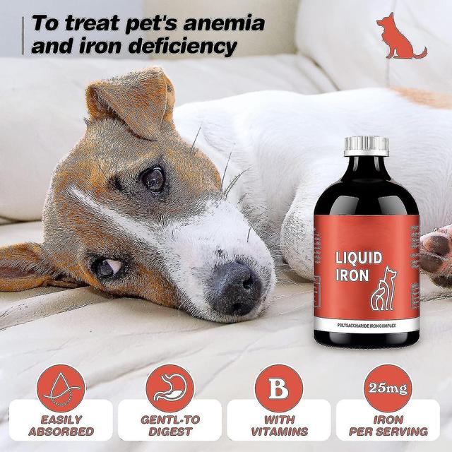 60ml de suplemento de ferro líquido para cães e gatos com anemia - complexo de ferro polissacarídeo formulado para apoiar o sangue . on Productcaster.