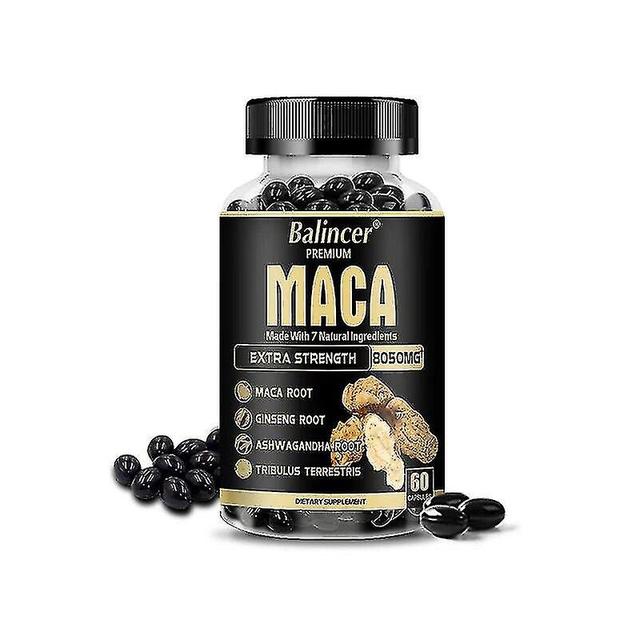 Männlicher Energie-Booster Maca-Wurzel-Ginseng-Tabletten verbessern die männliche Ausdauer Verbessern Sie die Erektionsverbesserung Ergänzung 60 co... on Productcaster.