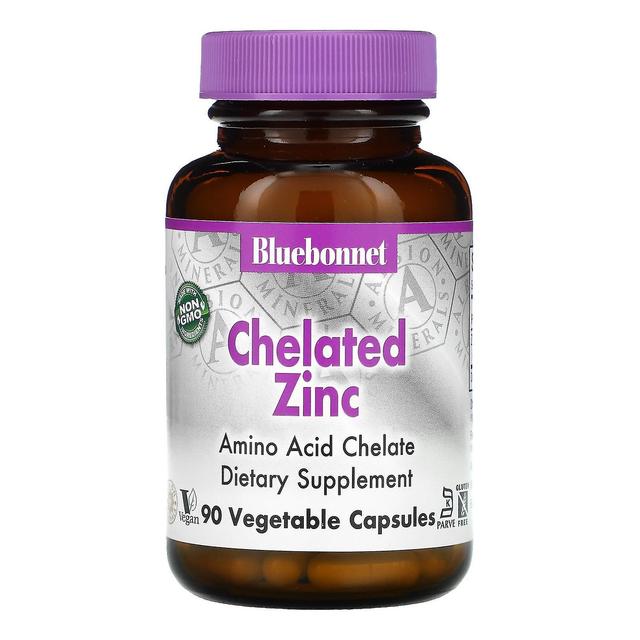 Bluebonnet Nutrition, Chelated Zinc, 90 Vegetable Capsules on Productcaster.