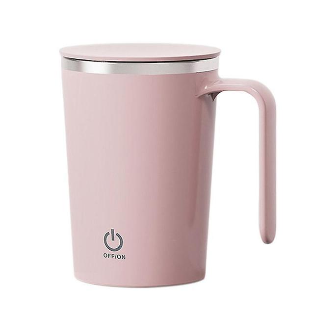 Biplut 400ml Coffee Stirrer Double Click Control Protein Powder Coffee Auto Magnetic Cup Daily Use Pink on Productcaster.