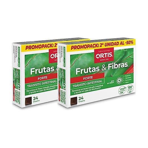 Ortis Duplo pack fruit & fiber forte cubes 2x24 chewable cubes on Productcaster.