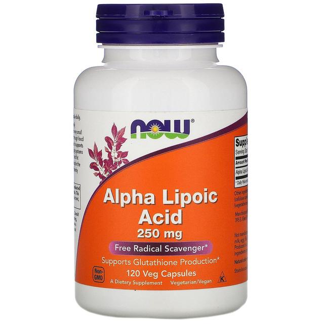 Now Foods, Alpha-Liponsäure, 250 mg, 120 Veg Kapseln on Productcaster.