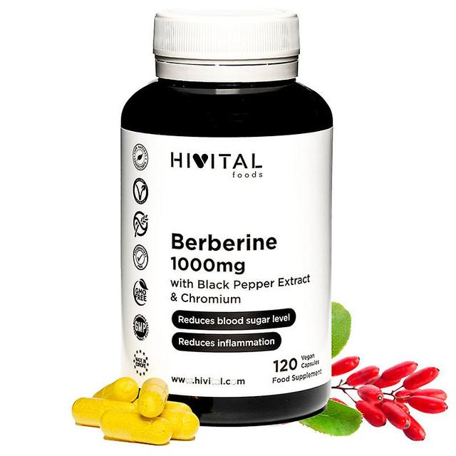 Hivital Berberina 1000 mg. 120 capsulas veganas para 2 meses de tratamiento on Productcaster.