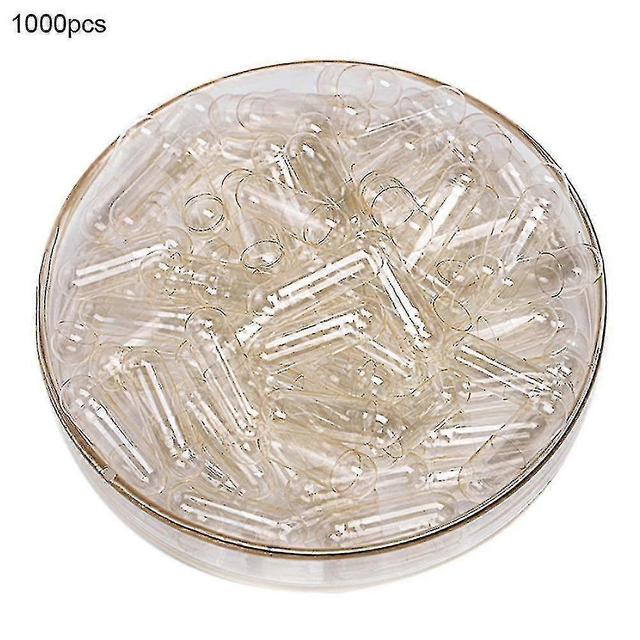 1000pcs Transparent Hollow Gelatin Empty Separated Medical Powder Capsule Shells on Productcaster.