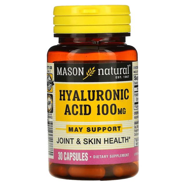 Mason Natural, Ácido Hialurônico, 100 mg, 30 Cápsulas on Productcaster.