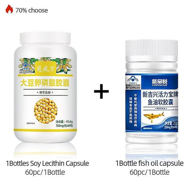 Coscelia Blood Vessels Cleansers Cure Arteriosclerosis Soy Lecithin+omega 3 Fish Oil Capsules Vascular Occlusion Cleaning Cfda Approved 1bottle 1b... on Productcaster.