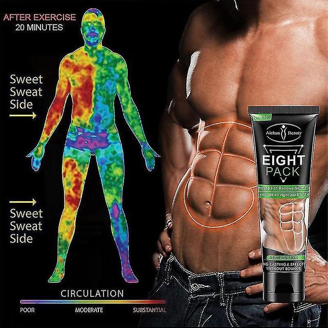 Men Eight Pack Stronger Muscle Cream Remove Fat Weight Burning Muscle Smooth Lines Press Fitness Bel on Productcaster.