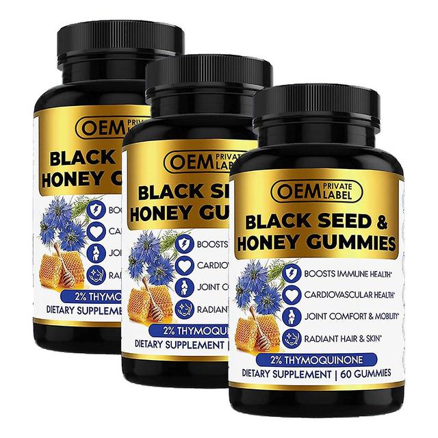 3 Pieces Black Seed Oil & Raw Honey Gummies Boost Immunity & Radiant Hair & Skin Dietary Supplement on Productcaster.