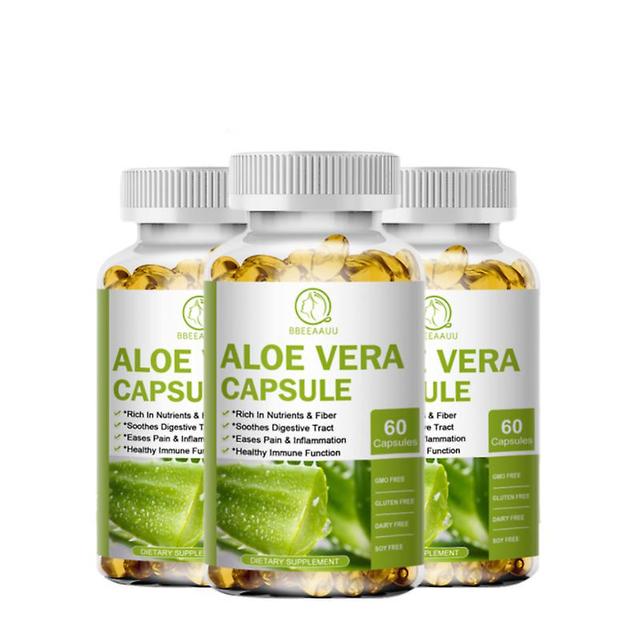 Tib Aloe Vera Capsule Cleans Intestines Help Defecate Protects Gut Microbiota And Immunity Helps Lose Weight And Slimming 3bottle x60pcs on Productcaster.