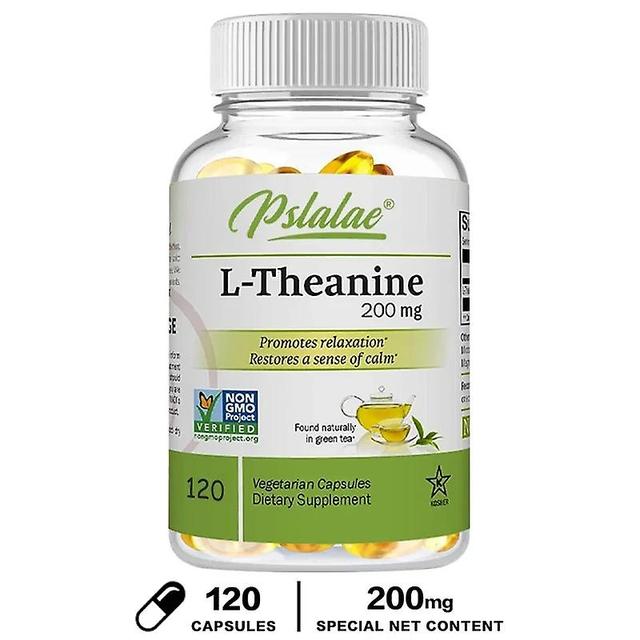 Eccpp Premium L-teanine kapselit 200 mg lievittää stressiä, tukea tervettä mielialaa, parantaa keskittymistä vegaani 120 Capsules on Productcaster.