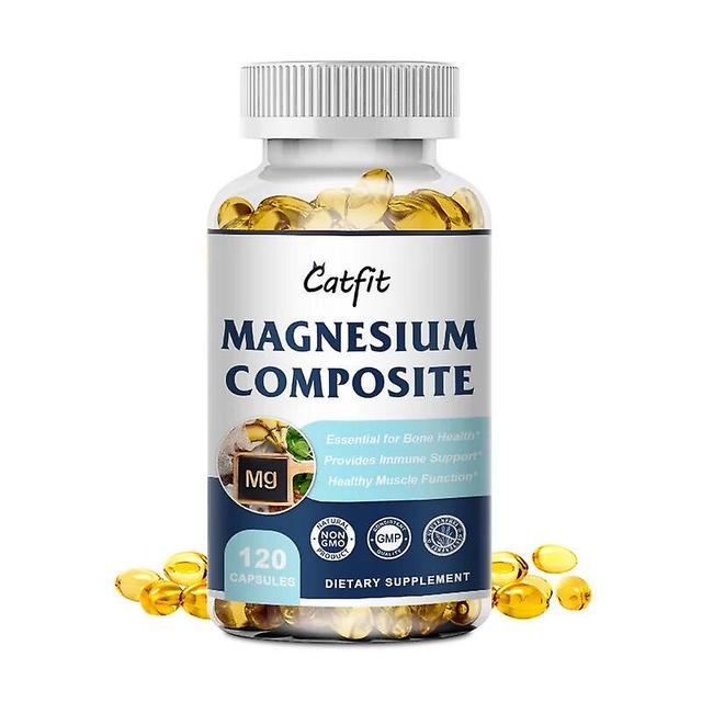 Hikig Complex Magnesium Capsules Easily Absorbed Magnesium chelates Dietary Supplement For Neurogenic insomnia Help sleep 120pcs on Productcaster.