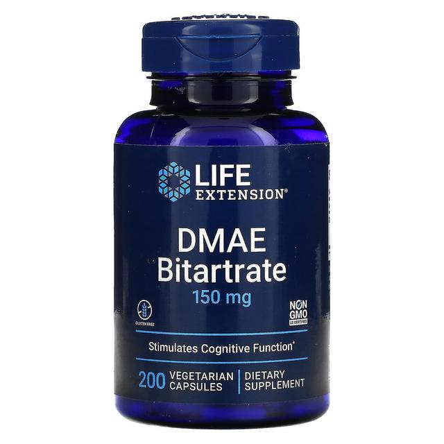 Life Extension, DMAE Bitartrate, 150 mg, 200 Vegetarian Capsules on Productcaster.