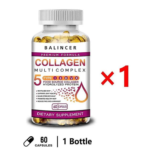 Visgaler Hydrolysierte Kollagenkapseln unterstützen Haut, Haare, Gelenke, Nägel, Gesundheit, Anti-Aging, feminines Nahrungsergänzungsmittel 1 bottle on Productcaster.