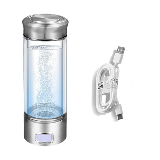 300ml Hydrogen Water Generator Water Cup Antioxidant Rich Muscle Recovery Metabolism Boost Skin Health Water Bottle Perfect Gift Silver on Productcaster.