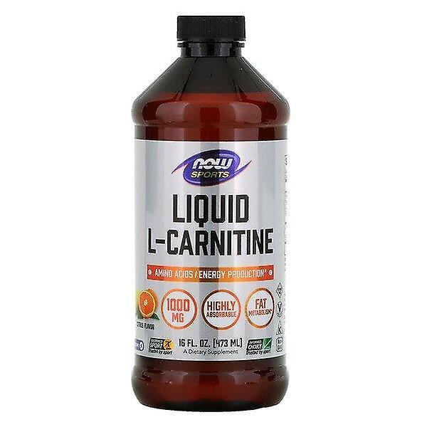 Now Foods, Sports, L-karnitiinineste, sitrushedelmät, 1 000 mg, 16 fl oz (473 ml) on Productcaster.