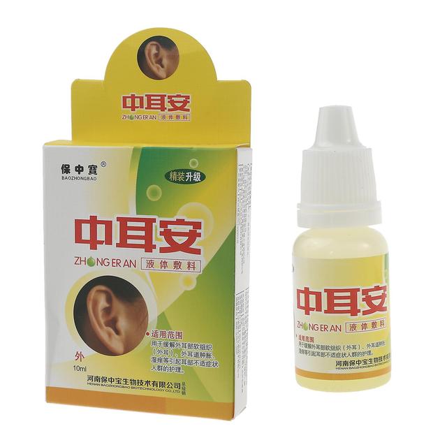 10ml Herbal Ear Nourishing Drops Acute Otitis Media Tinnitus Cleaning Liquid on Productcaster.