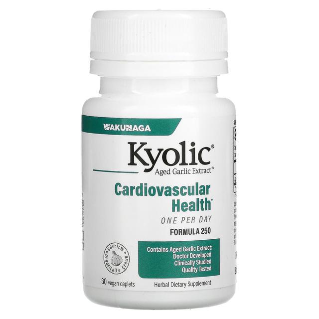 Kyolic, Extracto de ajo envejecido, uno por día, Salud cardiovascular, 30 comprimidos veganos on Productcaster.