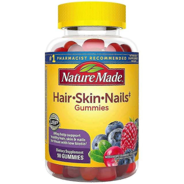 Nature made hair, skin & nails 2500 mcg gummies, mixed berry, 90 ea on Productcaster.