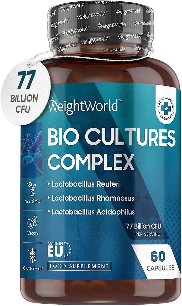 WeightWorld Bio Cultures Complex 60 Billion CFU, 20 Active Strain 120 Vegan Capsules (2 Months Supply) on Productcaster.