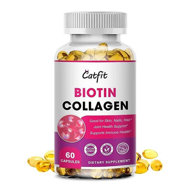 Sofirn Catfit Biotin Collagen Protein Capsule Skin Care Hair Nail Growth Vitamin Supplement Health Care Food 60pcs on Productcaster.