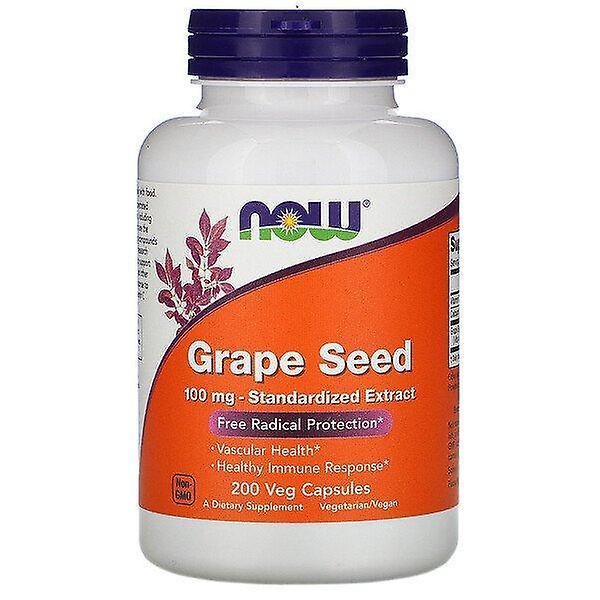 Now Foods, Grape Seed, Standardized Extract, 100 mg, 200 Veg Capsules on Productcaster.