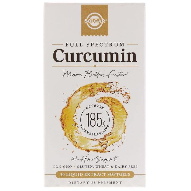 Solgar, Fuld spektrum Curcumin, 30 flydende ekstrakt Softgels on Productcaster.