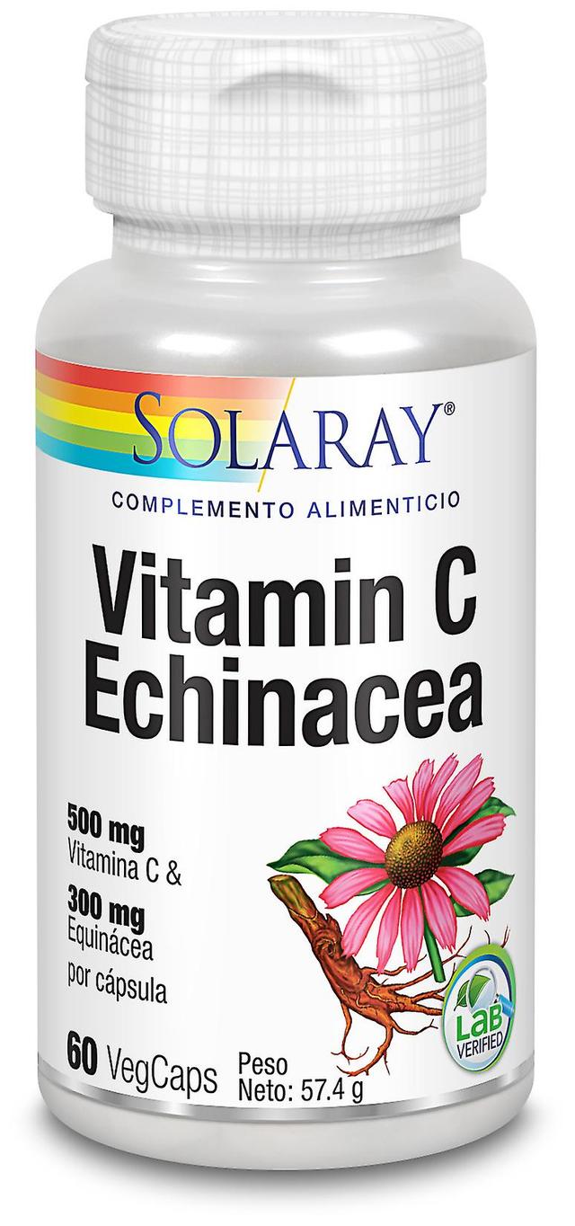 Solaray C-vitamiini 500 mg + Echinacea 300 mg 60 Kasvissyöjä Kapselit on Productcaster.