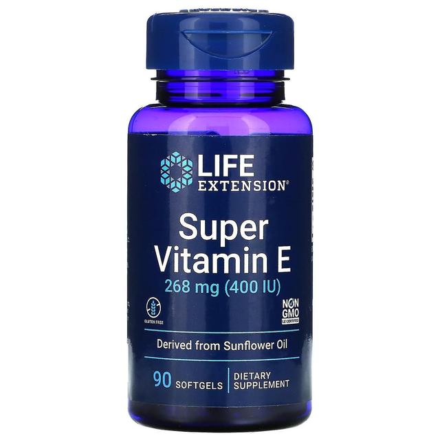 Life Extension Extensão de Vida, Super Vitamina E, 268 mg (400 UI), 90 Cápsulas gelatinosas on Productcaster.