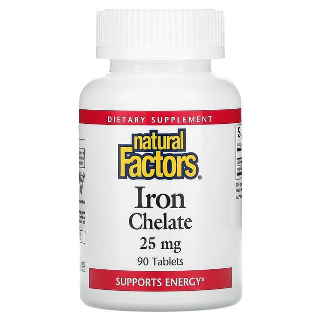 Natural Factors, Iron Chelate, 25 mg, 90 Tablets on Productcaster.