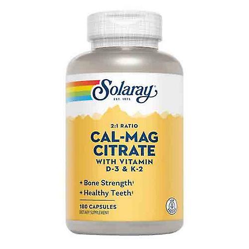 Solaray Cal-Mag Citrate, 180 Caps (Pack of 2) on Productcaster.